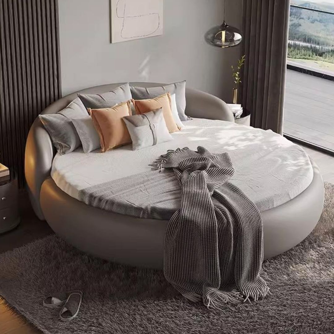 Freja - Lyxig rund säng med modern design