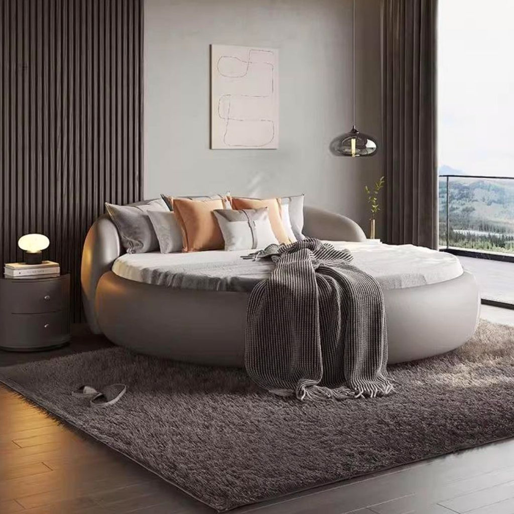 Freja - Lyxig rund säng med modern design