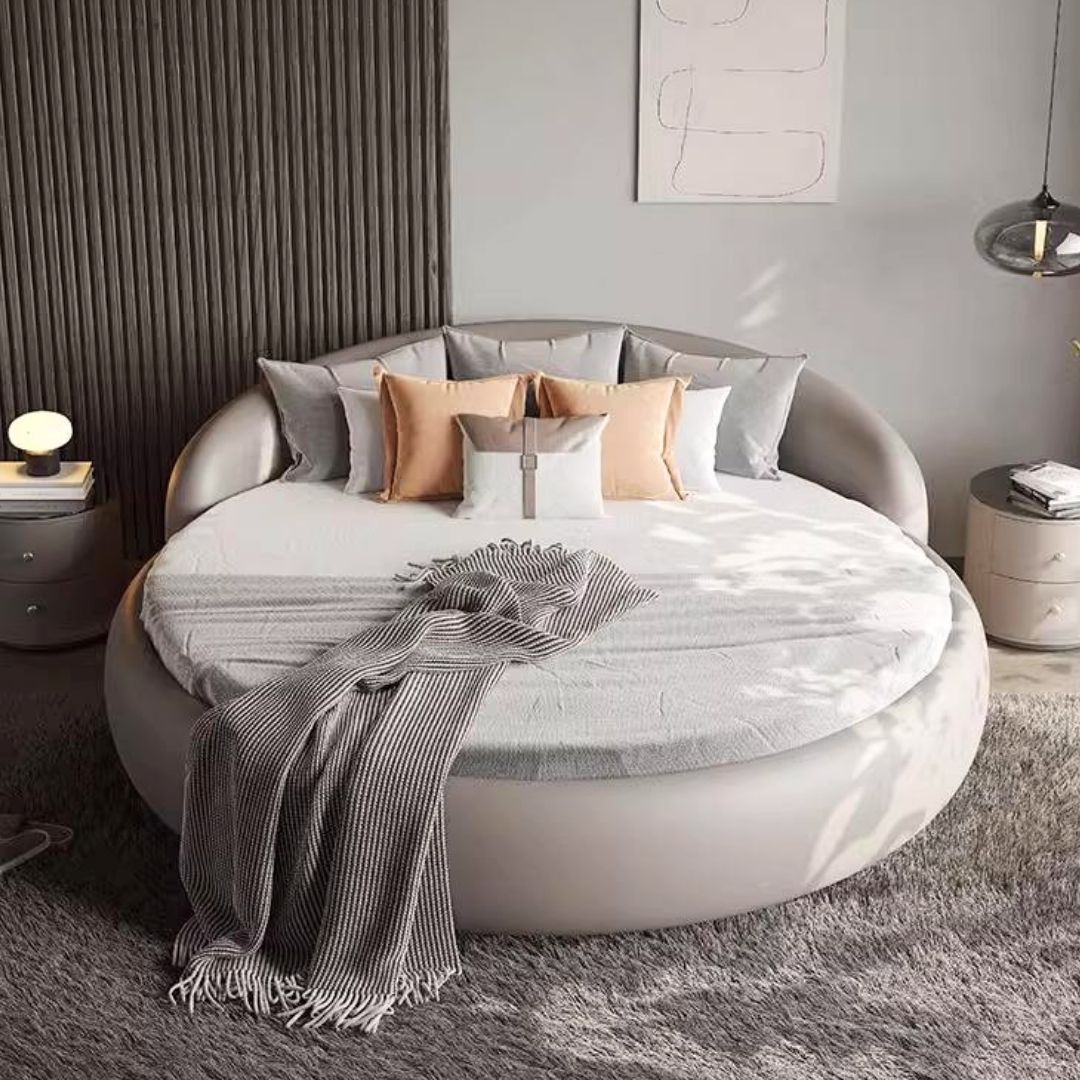 Freja - Lyxig rund säng med modern design