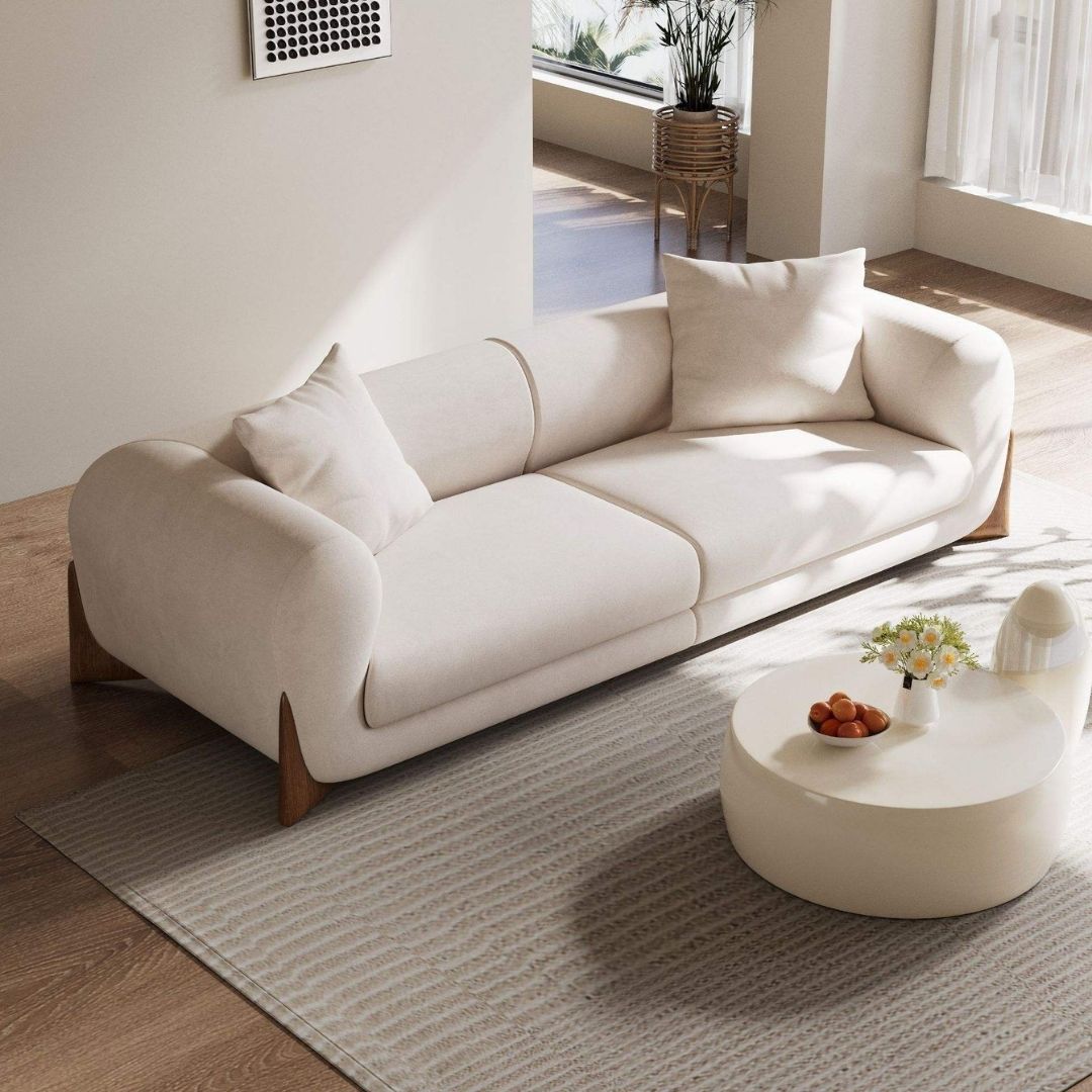 Stella - Elegant bouclényansad designsoffa