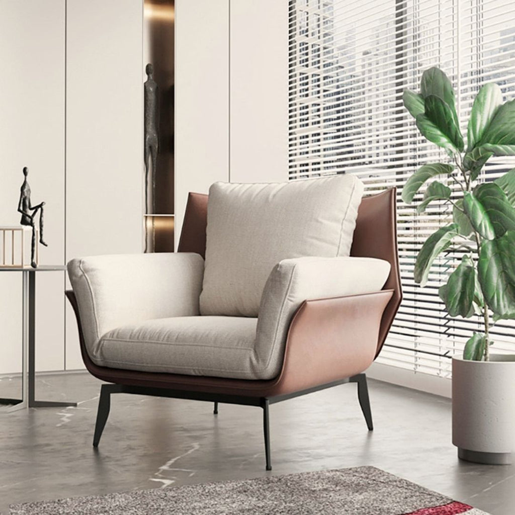 Clara - Modern designfåtölj i två material