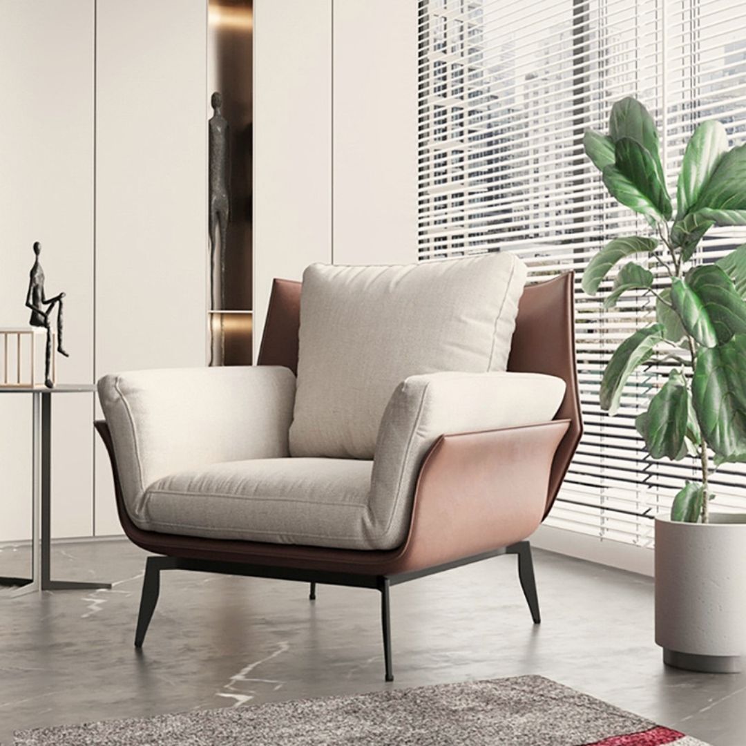 Clara - Modern designfåtölj i två material