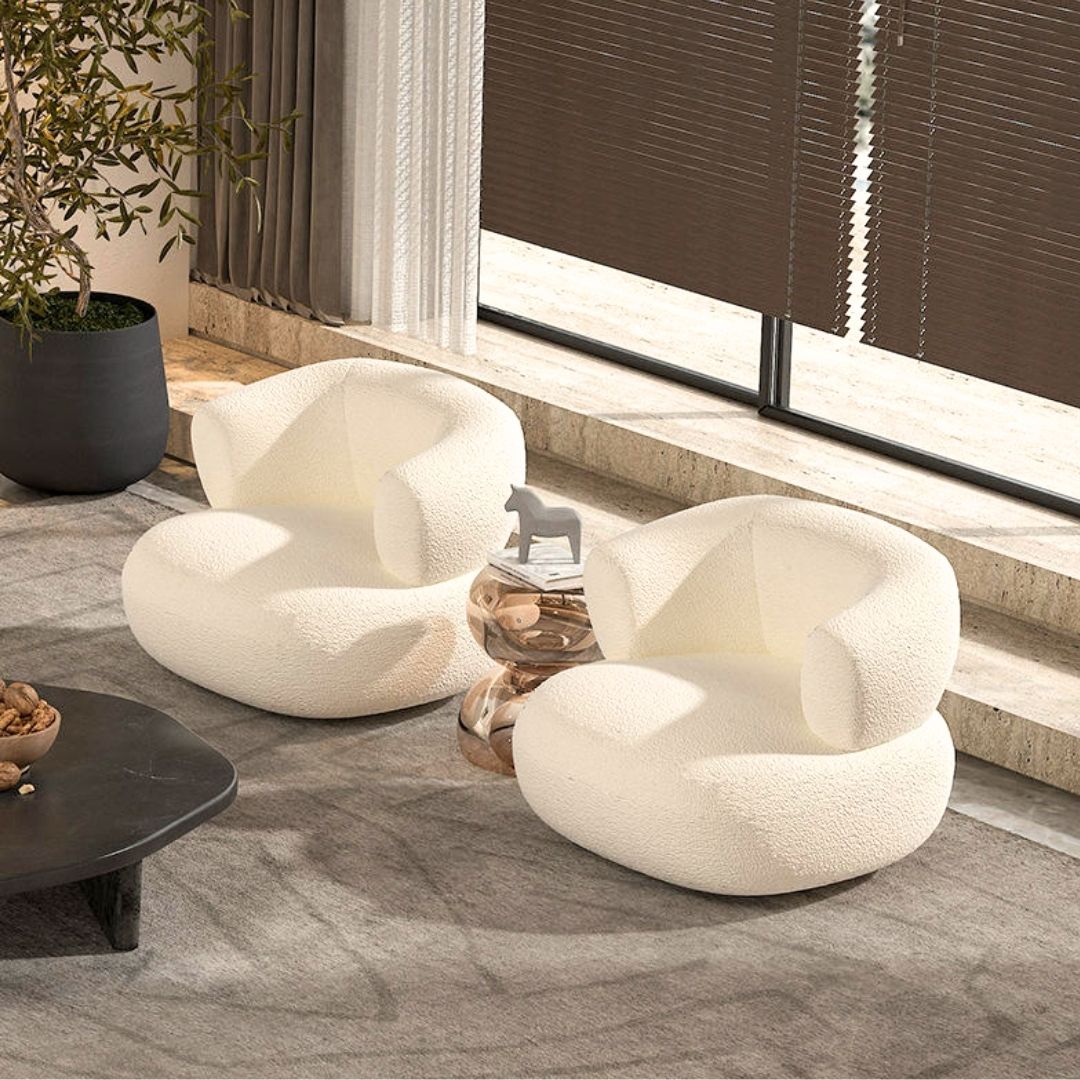 Luna – Organisk designsoffa med matchande fåtölj